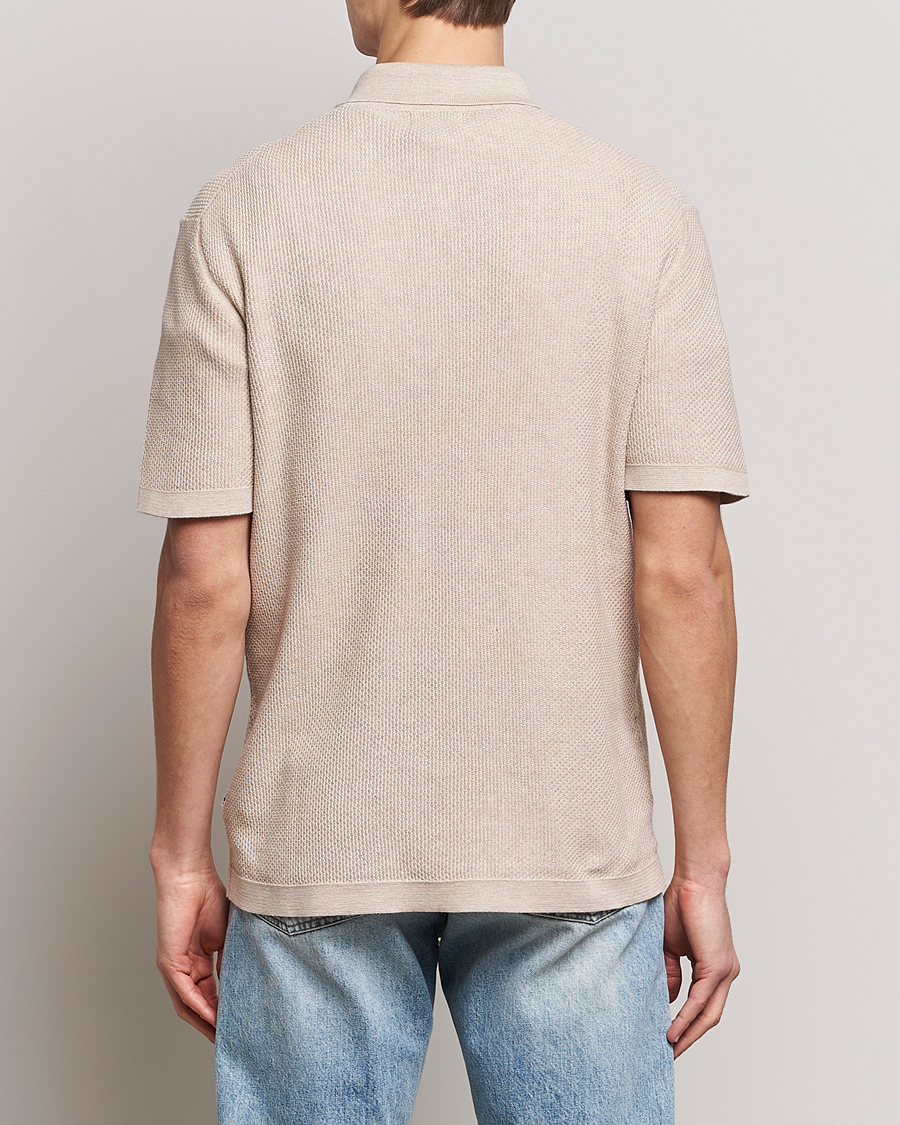 Herr | Pikéer | NN07 | Hansie Structured Zip Polo Cream