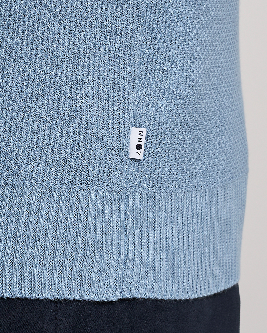 Herr | Tröjor | NN07 | Brandon Cotton Knitted Sweater Ashley Blue