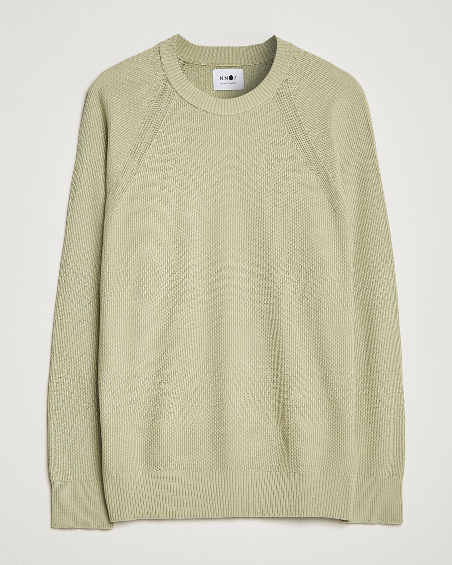 Herr | Tröjor | NN07 | Brandon Cotton Knitted Sweater Pale Green