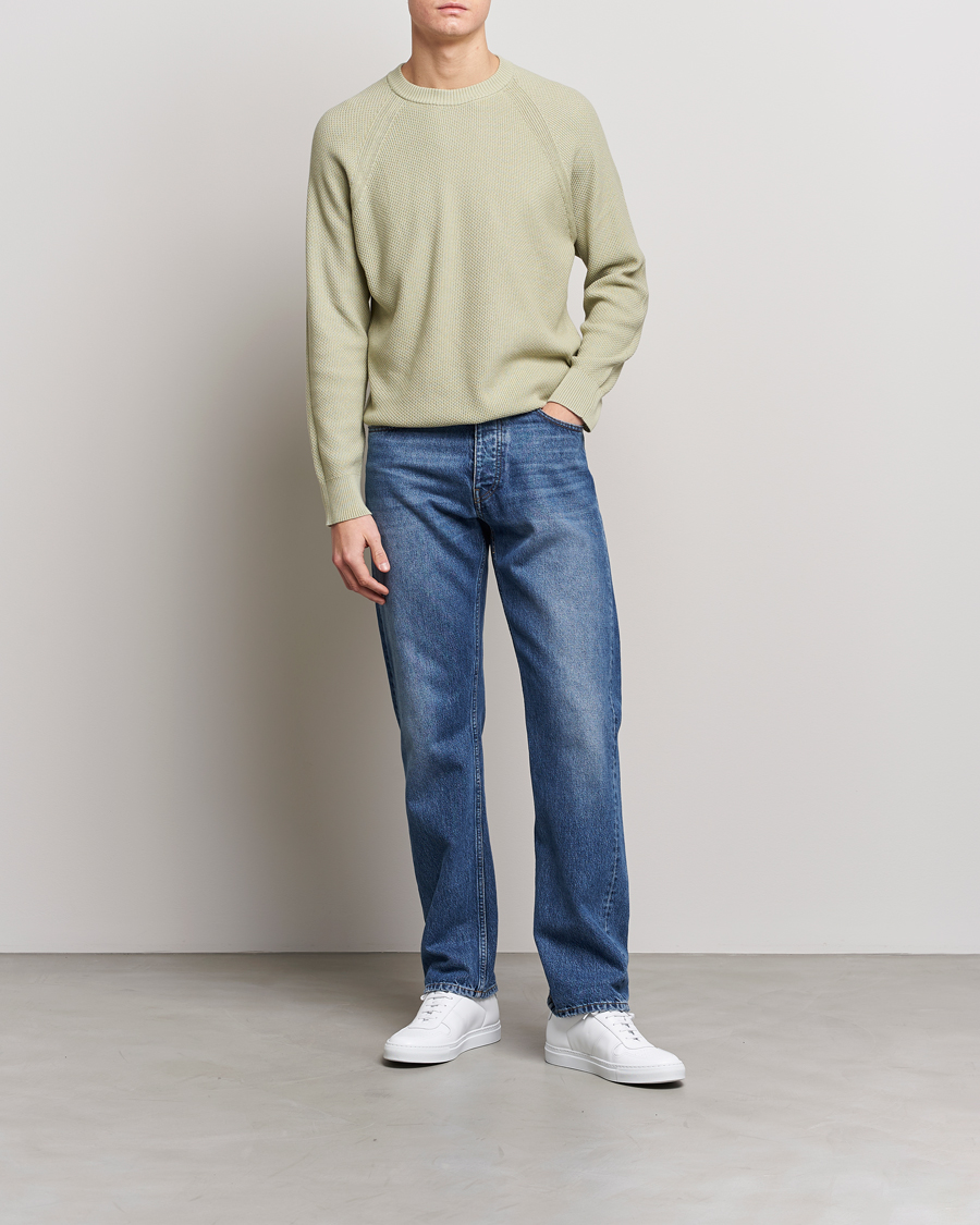 Herr | Tröjor | NN07 | Brandon Cotton Knitted Sweater Pale Green