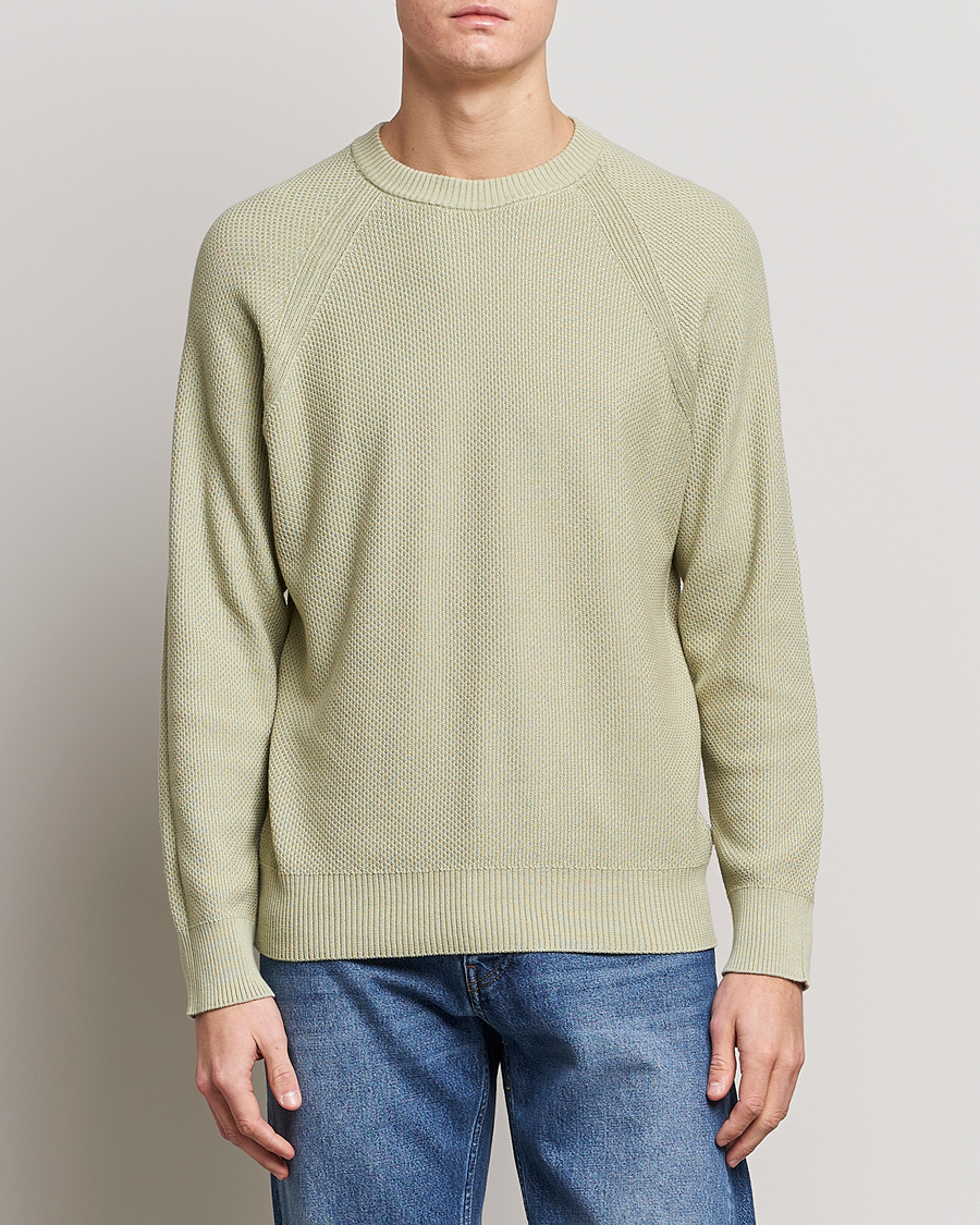 Herr | Tröjor | NN07 | Brandon Cotton Knitted Sweater Pale Green