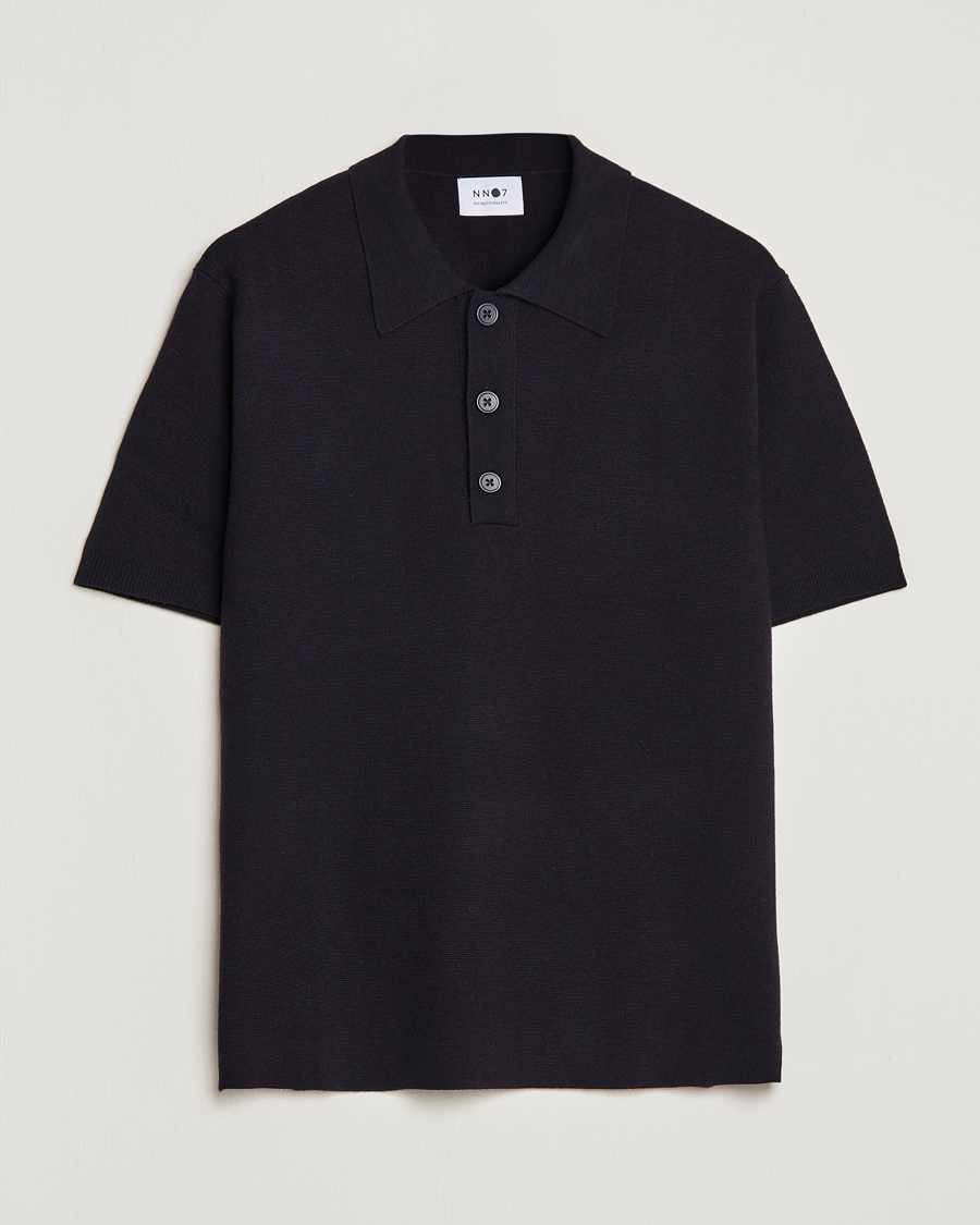 Herr | Pikéer | NN07 | Harald Knitted Polo Navy Blue