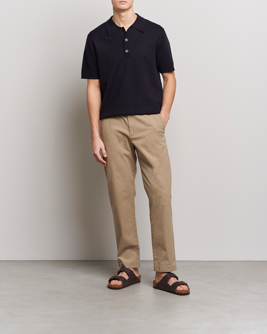 Herr | Pikéer | NN07 | Harald Knitted Polo Navy Blue