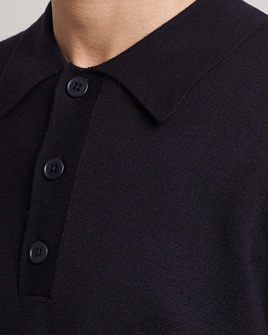 Herr | Pikéer | NN07 | Harald Knitted Polo Navy Blue