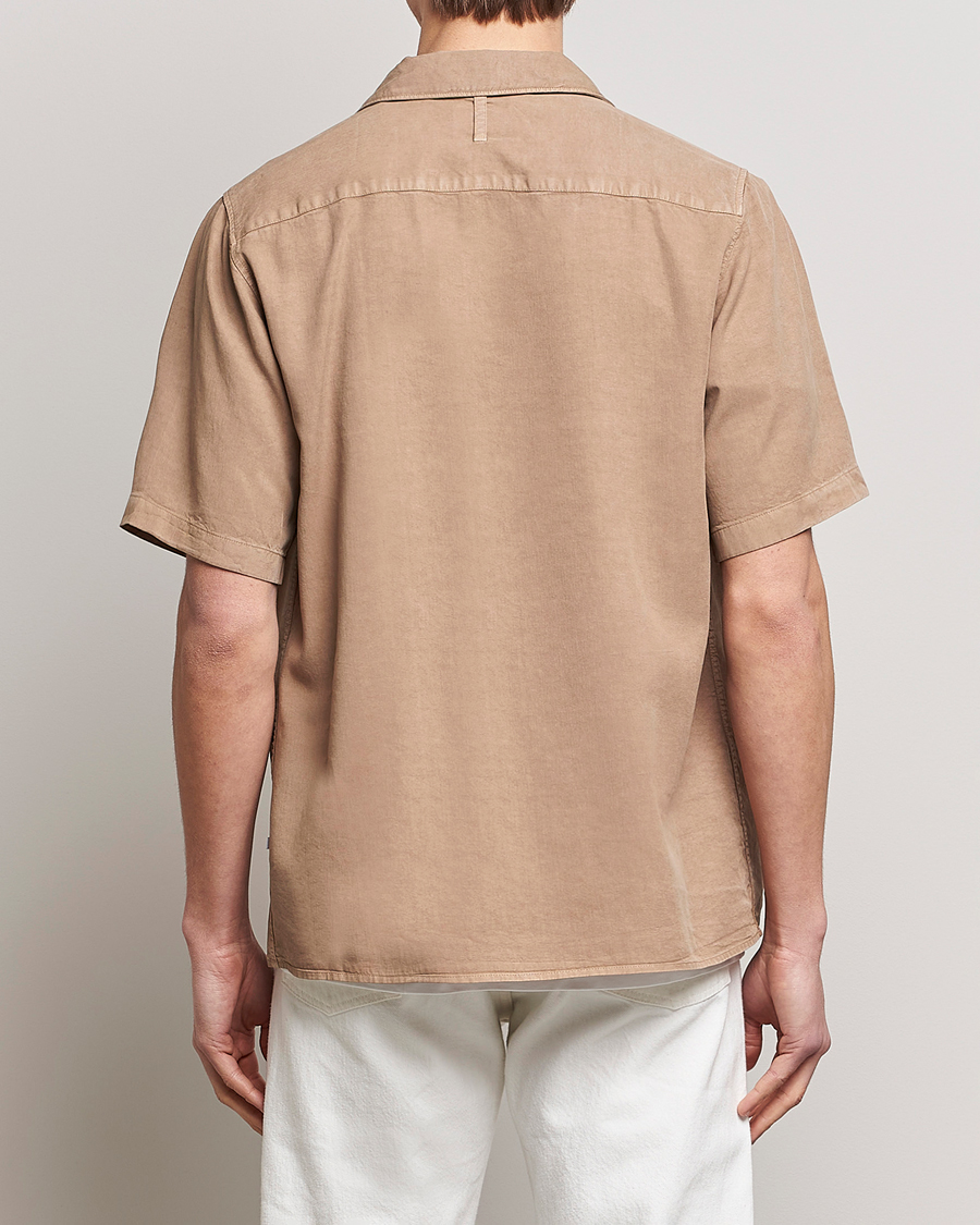 Herr | Skjortor | NN07 | Julio Tencel Resort Collar Shirt Greige