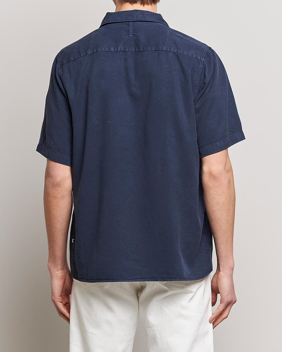 Herr | Skjortor | NN07 | Julio Tencel Resort Collar Shirt Sargasso Sea