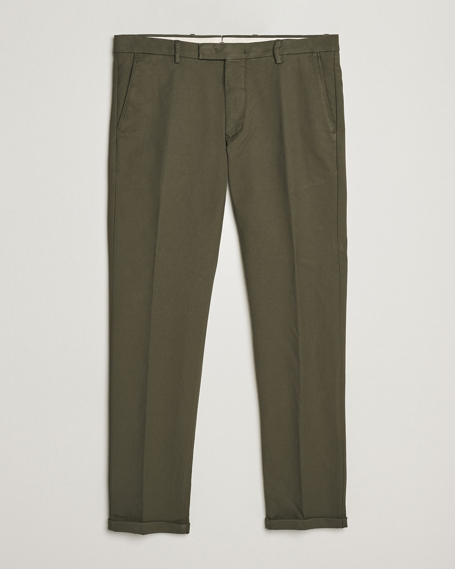 Herr | Byxor | NN07 | Scott Regular Fit Stretch Trousers Army Green