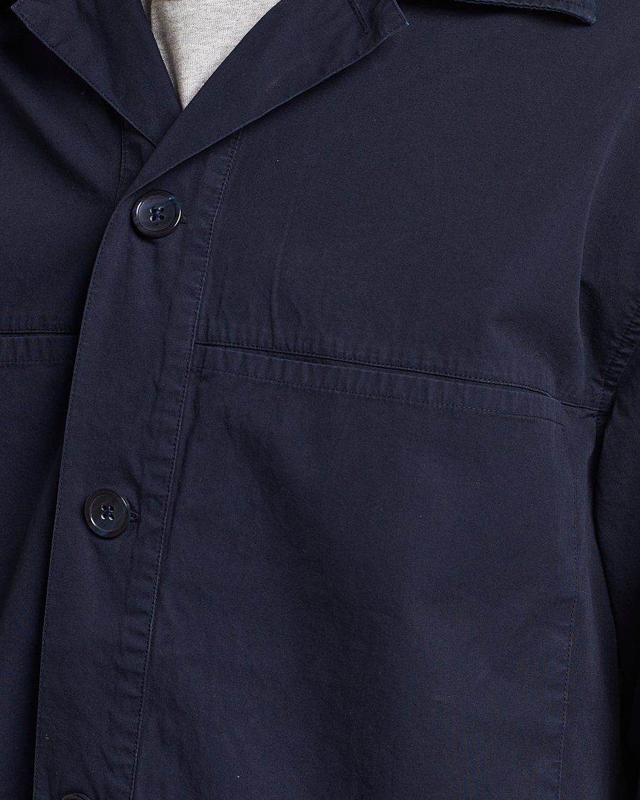 Herr | Skjortor | NN07 | Andre Patch Pocket Overshirt Navy Blue