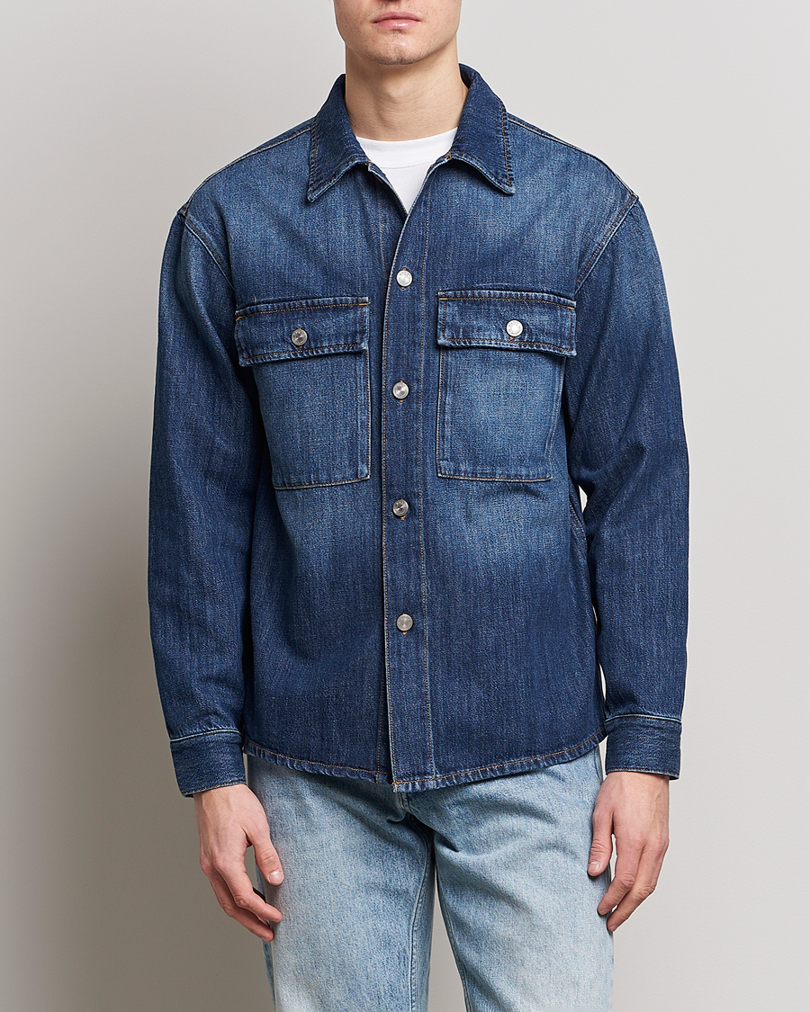 Herr | Jackor | NN07 | Roger Denim Jacket Medium Blue