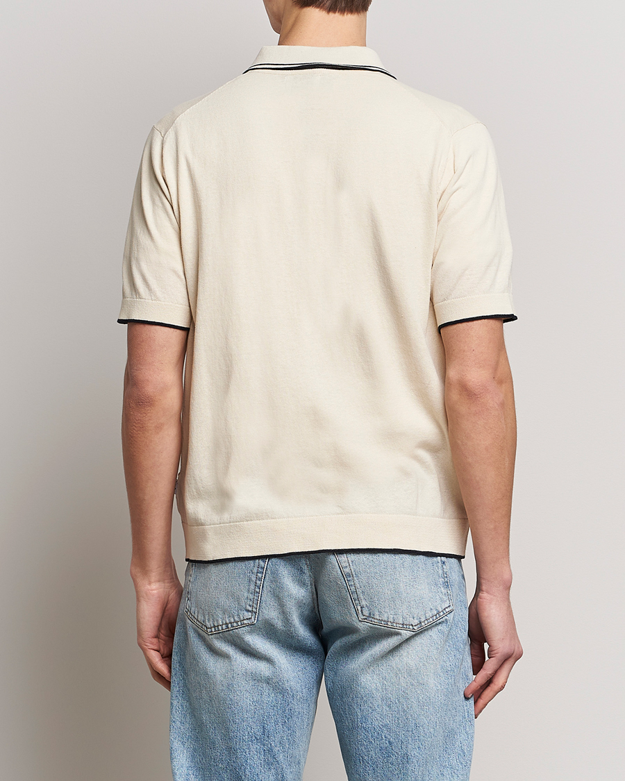 Herr | Skjortor | NN07 | Nolan Knitted Short Sleeve Shirt Ecru