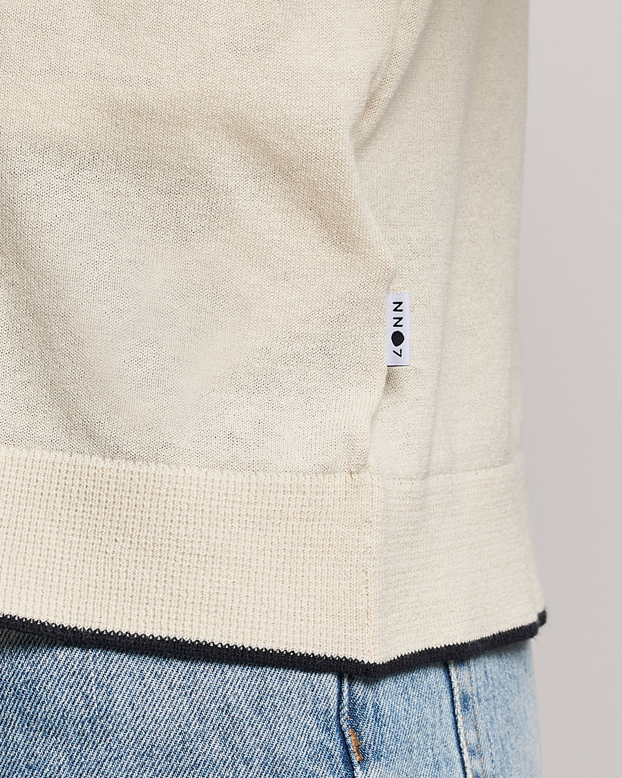 Herr | Skjortor | NN07 | Nolan Knitted Short Sleeve Shirt Ecru