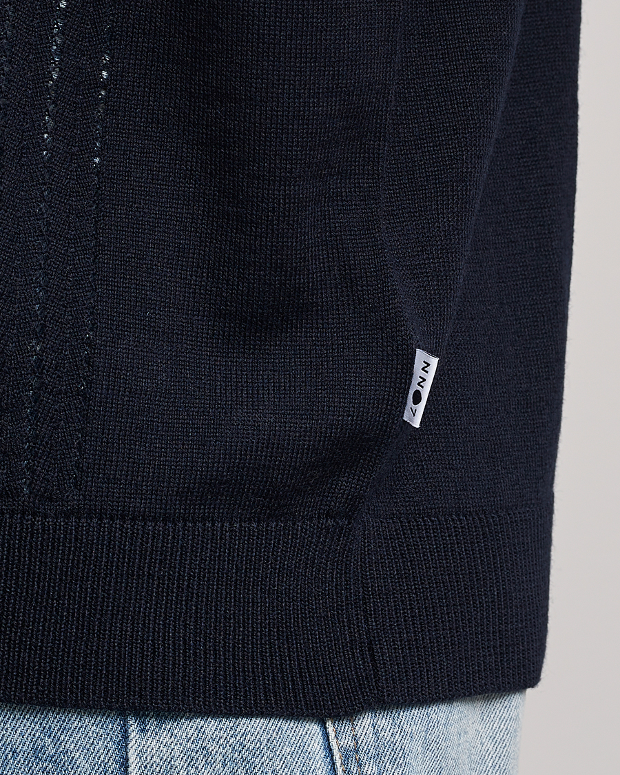 Herr | Pikéer | NN07 | Thor Knitted Polo Navy Blue