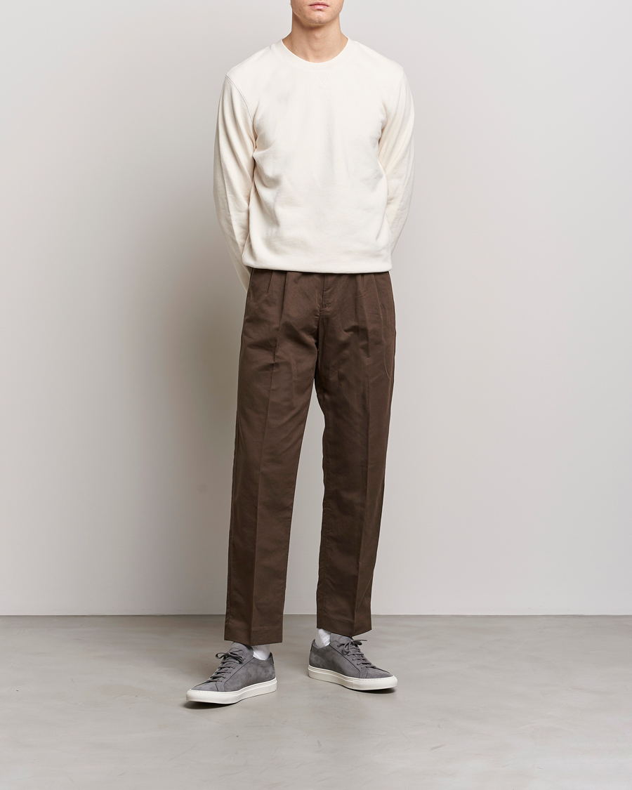 Herr | Byxor | NN07 | Fritz Pleated Trousers Brown