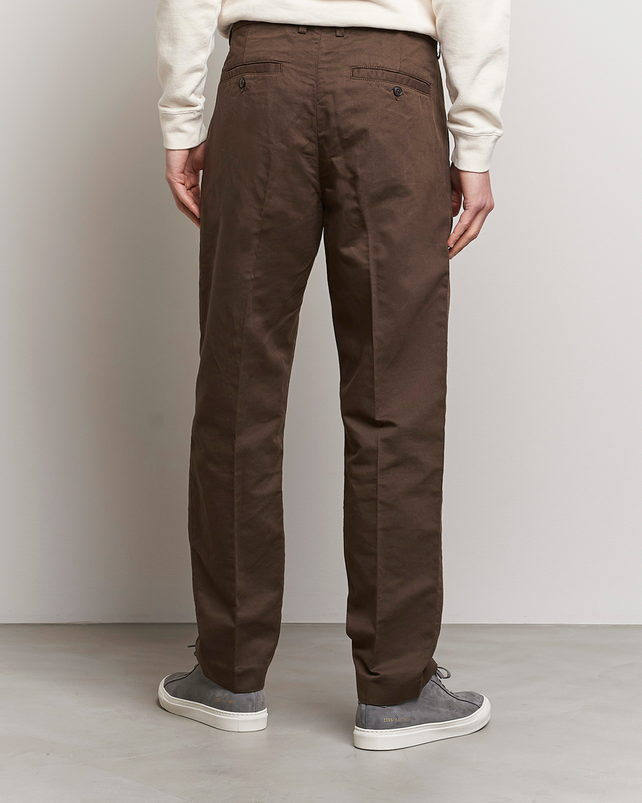 Herr | Byxor | NN07 | Fritz Pleated Trousers Brown