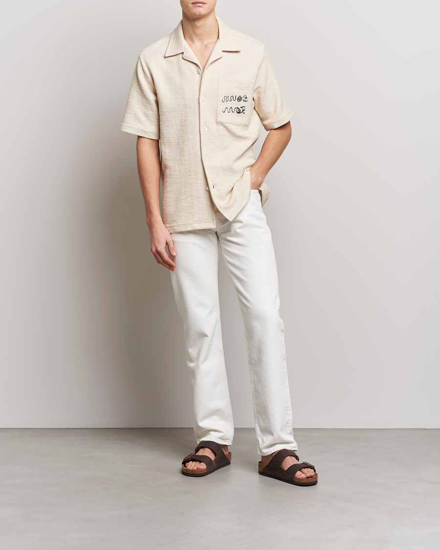 Herr | Skjortor | NN07 | Julio Knitted Structured Shirt Ecru