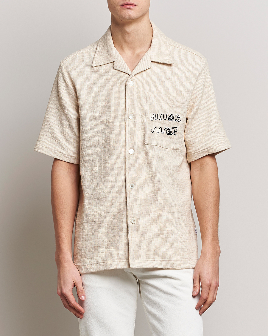 Herr | NN07 | NN07 | Julio Knitted Structured Shirt Ecru
