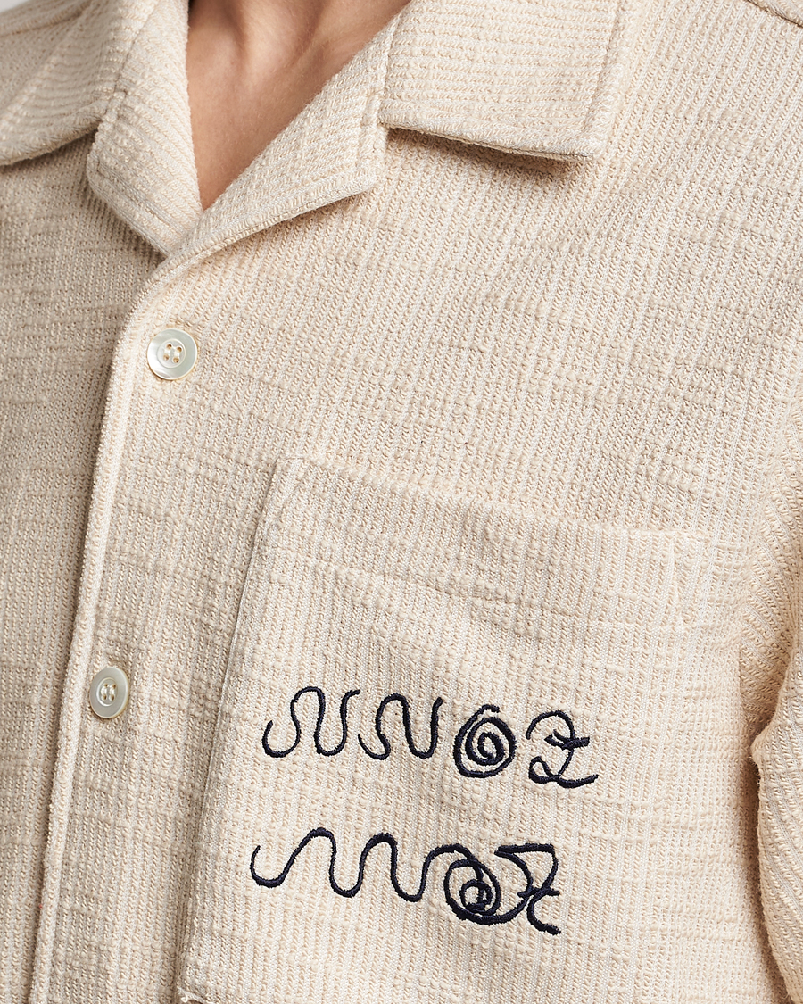 Herr | Skjortor | NN07 | Julio Knitted Structured Shirt Ecru