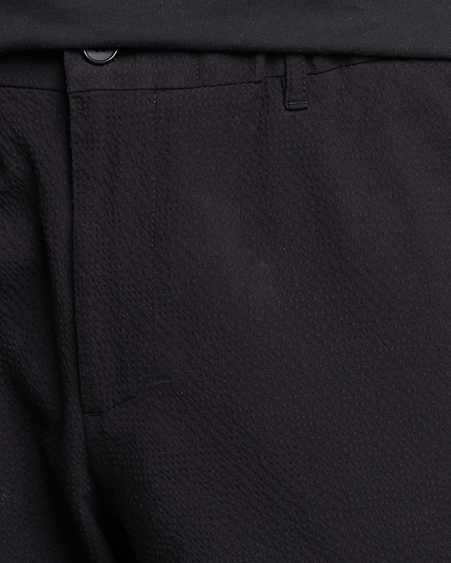 Herr | Byxor | NN07 | Theodore Seersucker Pants Black