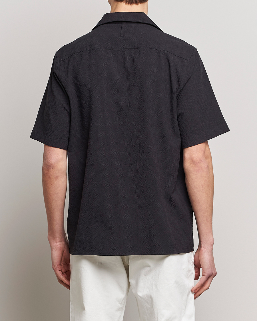 Herr | Skjortor | NN07 | Julio Seersucker Short Sleeve Shirt Black