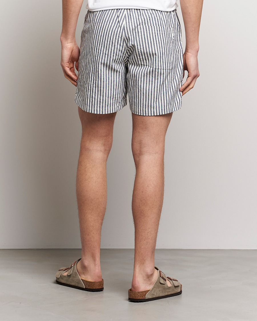 Herr | Shorts | NN07 | Gregor Creppe Drawstring Shorts Navy/White