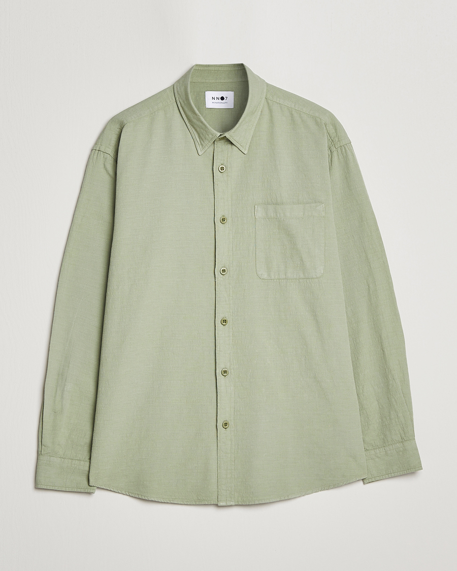 Herr | Skjortor | NN07 | Deon Jacquard Shirt Pale Green