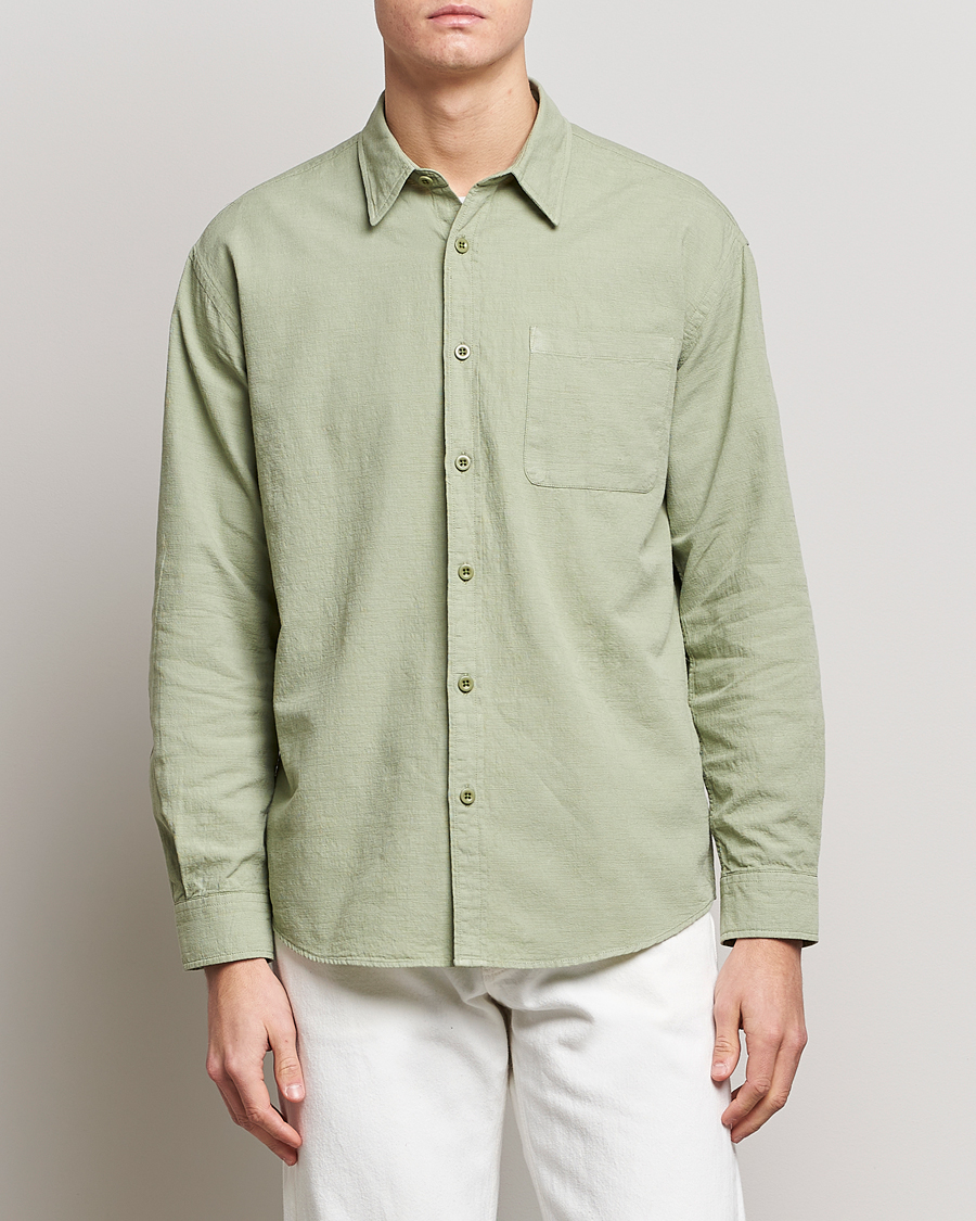 Herr |  | NN07 | Deon Jacquard Shirt Pale Green