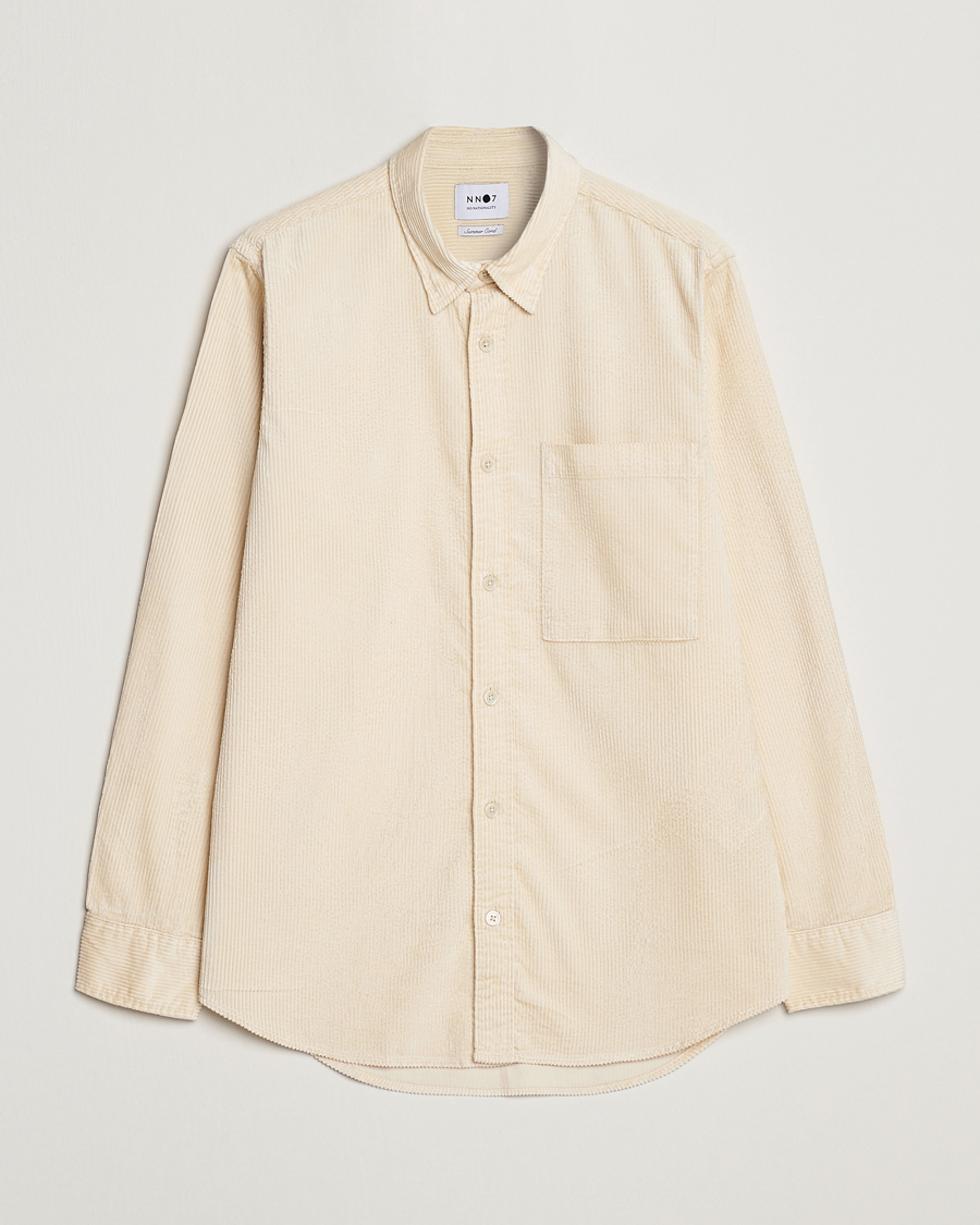 Herr | Skjortor | NN07 | Cohen Tencel Corduroy Shirt Ecru