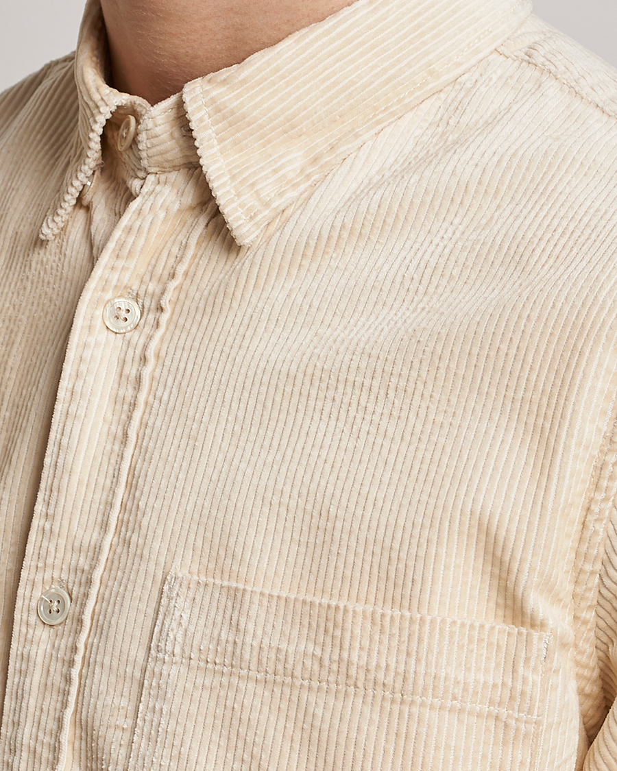 Herr | Skjortor | NN07 | Cohen Tencel Corduroy Shirt Ecru