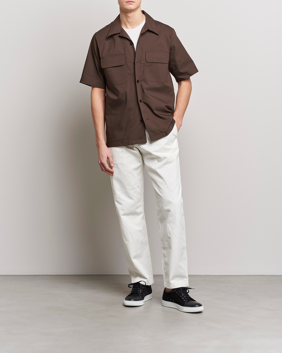 Herr | Skjortor | NN07 | Daniel Pocket Resort Collar Shirt Brown