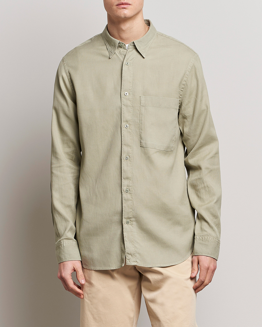 Herr | Manchesterskjortor | NN07 | Cohen Summer Cord Shirt Pale Green
