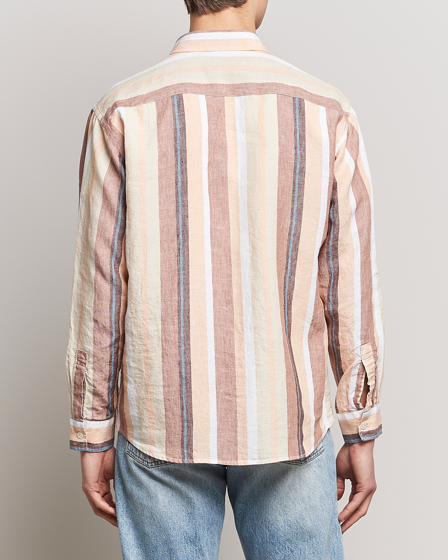 Herr | Skjortor | NN07 | Deon Linen Striped Shirt Multi