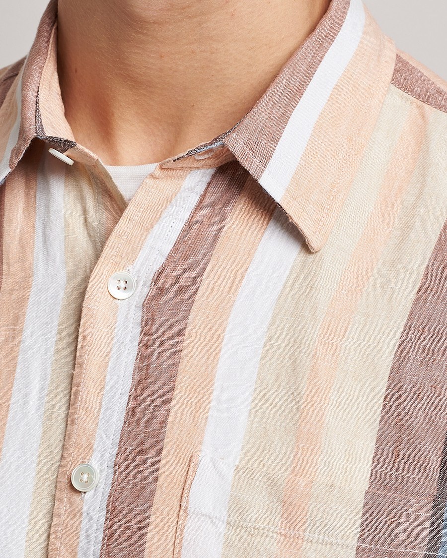 Herr | Skjortor | NN07 | Deon Linen Striped Shirt Multi