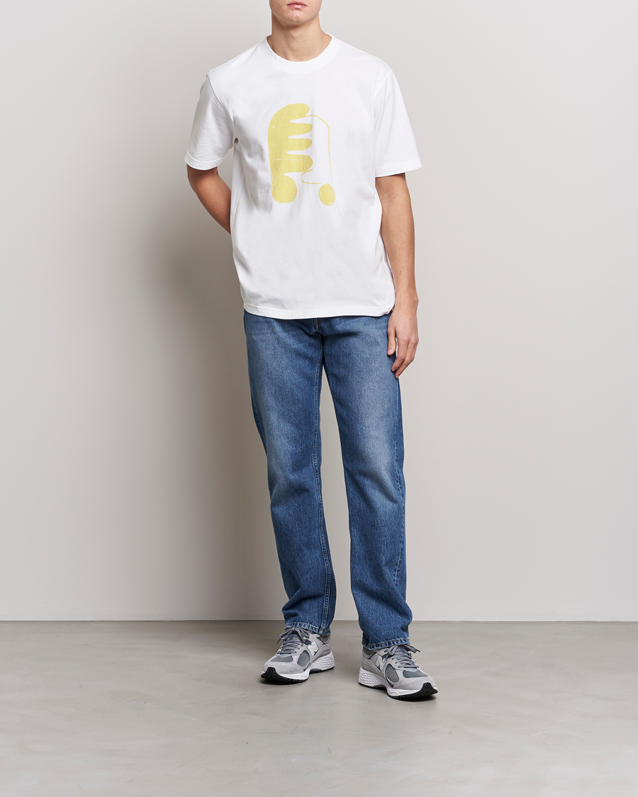 Herr | T-Shirts | NN07 | Adam Printed Crew Neck T-Shirt White