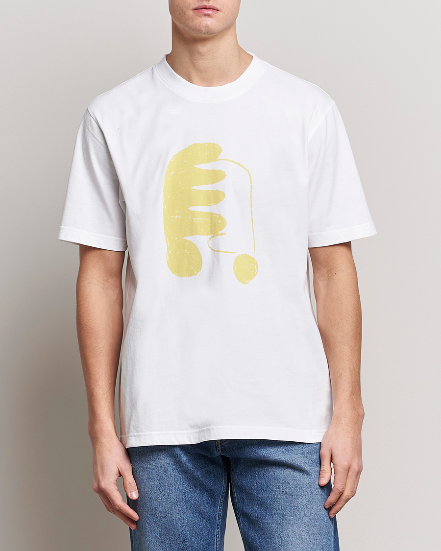 Herr | T-Shirts | NN07 | Adam Printed Crew Neck T-Shirt White