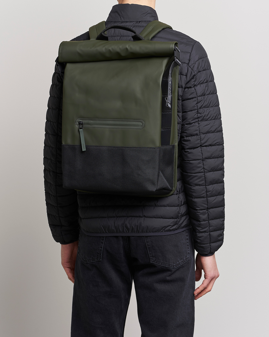 Herr | RAINS | RAINS | Trail Rolltop Backpack Green
