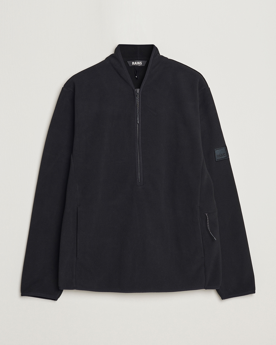 Herr | Tröjor | RAINS | Fleece Half-Zip Pullover Black
