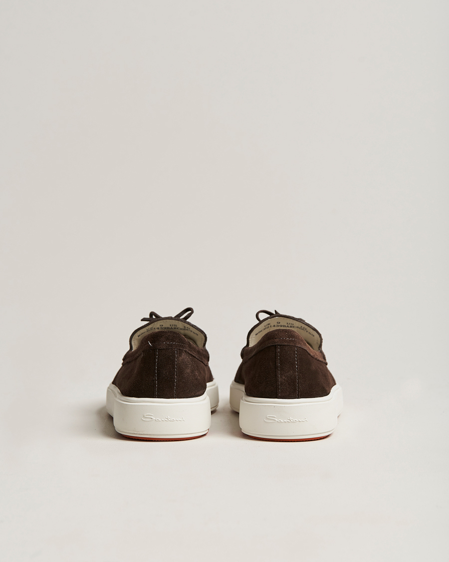 Herr | Santoni Lacetto Slip On Dark Brown Suede | Santoni | Lacetto Slip On Dark Brown Suede