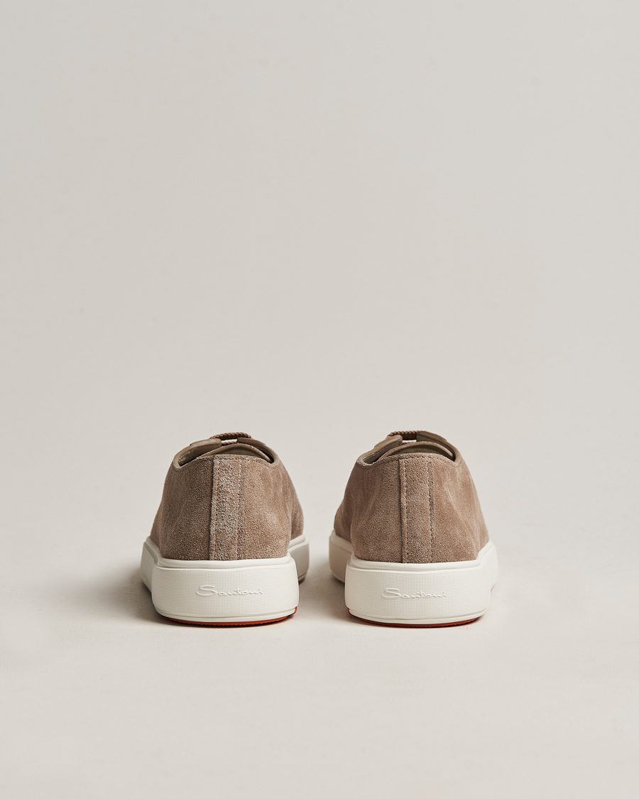 Herr | Santoni Plain Sneaker Beige Suede | Santoni | Plain Sneaker Beige Suede