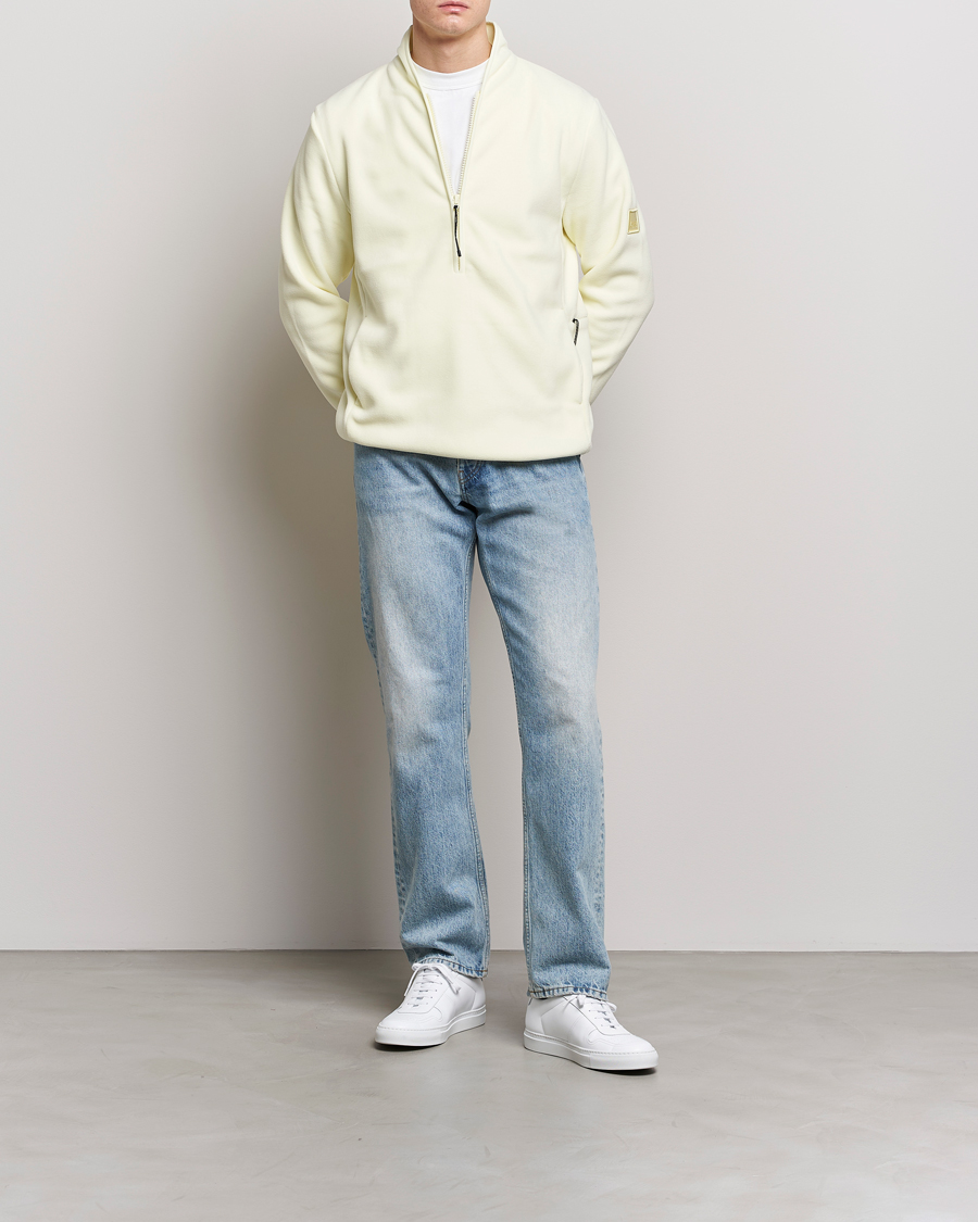 Herr | Tröjor | RAINS | Fleece Half-Zip Pullover Straw