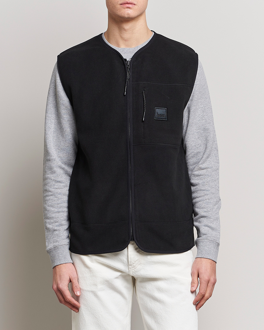 Herr | Tröjor | RAINS | Fleece Vest Black