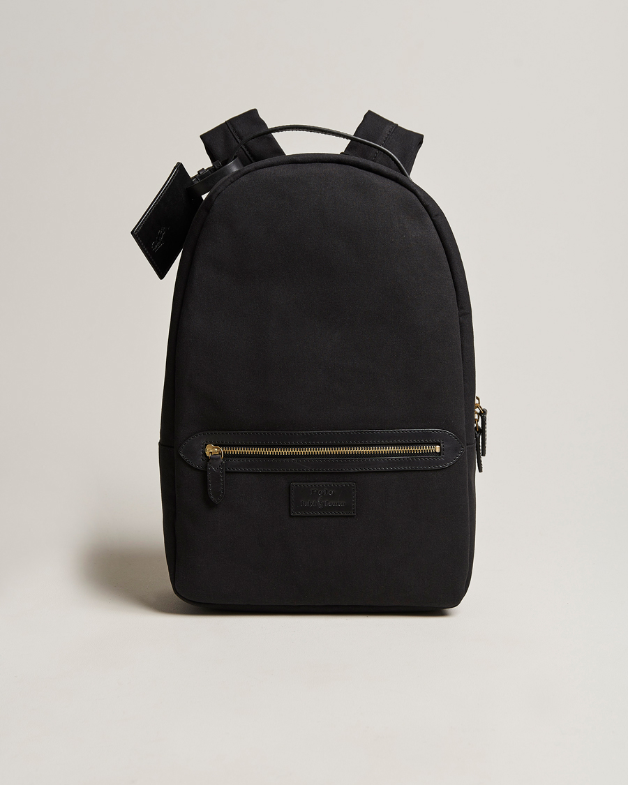 Herr | Polo Ralph Lauren Canvas/Leather Backpack Black | Polo Ralph Lauren | Canvas/Leather Backpack Black
