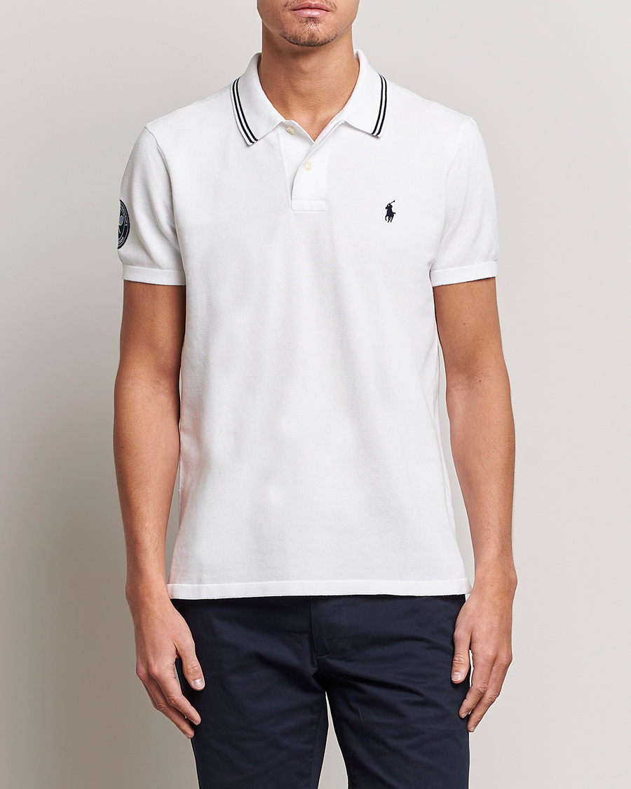 Herr | Pikéer | Polo Ralph Lauren | Custom Slim Fit Wimbledon Polo Ceramic White