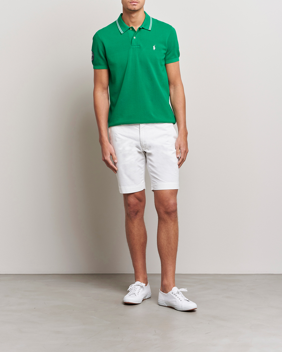 Herr | Pikéer | Polo Ralph Lauren | Custom Slim Fit Wimbledon Polo Stem Green
