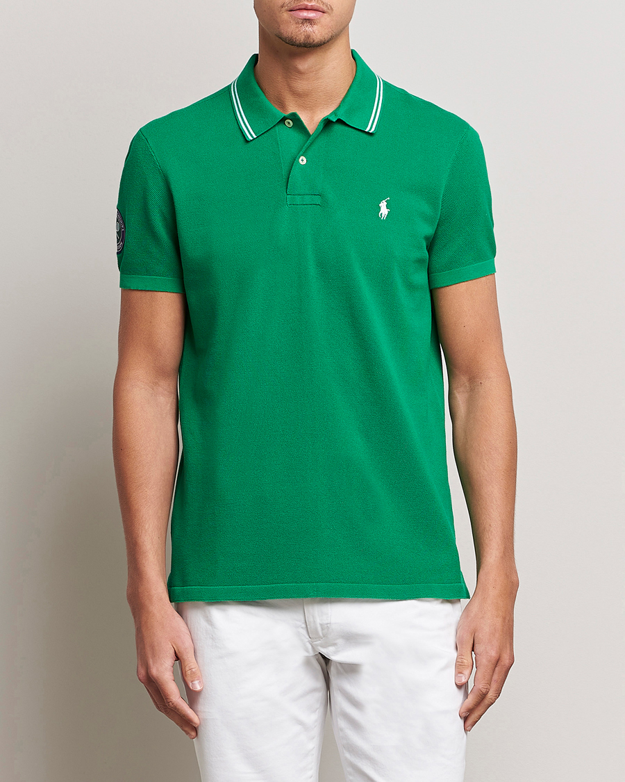 Herr | Pikéer | Polo Ralph Lauren | Custom Slim Fit Wimbledon Polo Stem Green