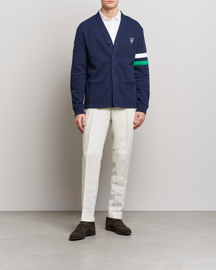 Herr | Tröjor | Polo Ralph Lauren | Wimbledon Knitted Cardigan Refined Navy