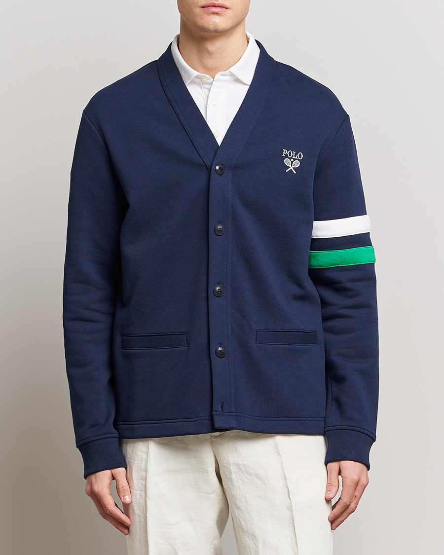 Herr | Tröjor | Polo Ralph Lauren | Wimbledon Knitted Cardigan Refined Navy