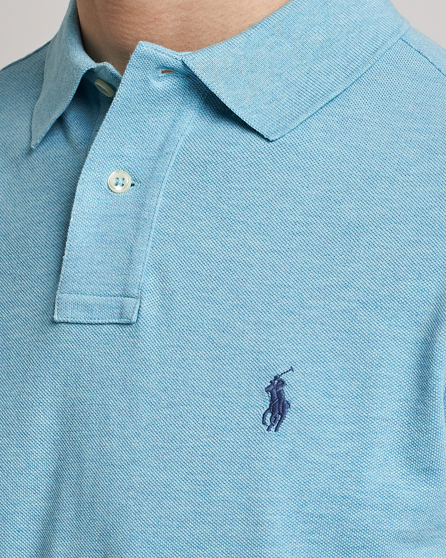 Herr | Pikéer | Polo Ralph Lauren | Custom Slim Fit Polo Watchhill Blue Heather