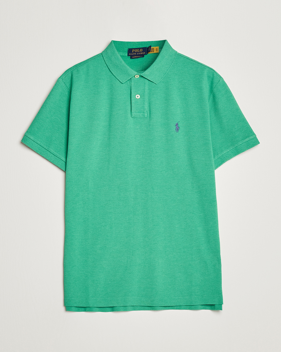 Herr | Pikéer | Polo Ralph Lauren | Custom Slim Fit Polo Palm Green Heather