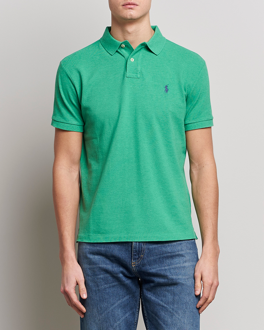 Herr | Pikéer | Polo Ralph Lauren | Custom Slim Fit Polo Palm Green Heather