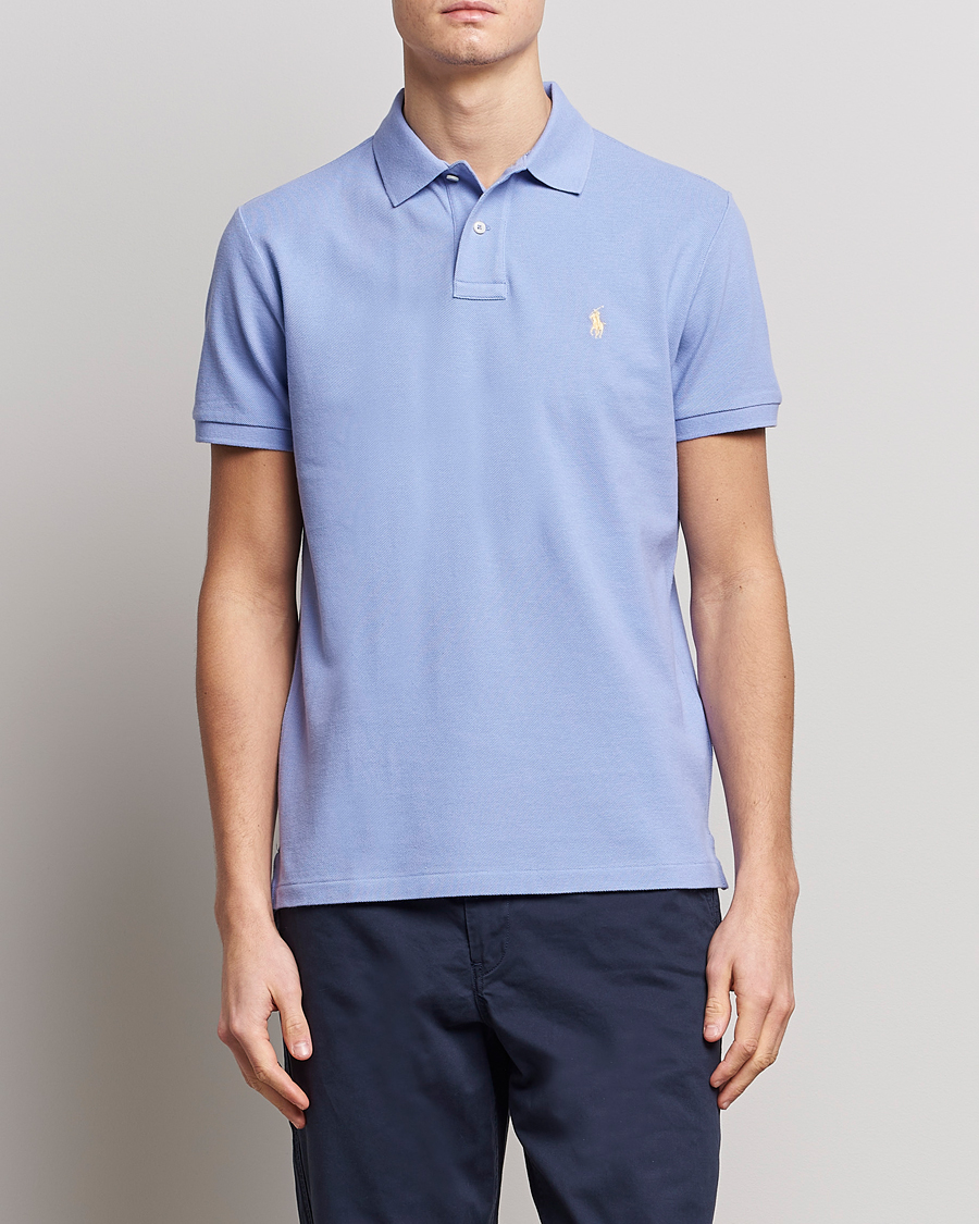 Herr | Kortärmade pikéer | Polo Ralph Lauren | Custom Slim Fit Polo Lafayette Blue